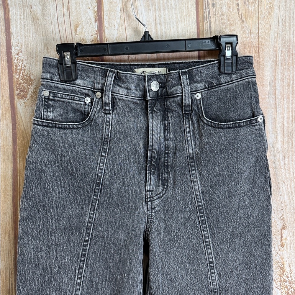 💵Madewell The Perfect Vintage Straight Jean Front Seam in Faded Gray Size 27 - Picture 4 of 13